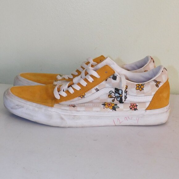 Yellow Floral Vans - Picture 1 of 5